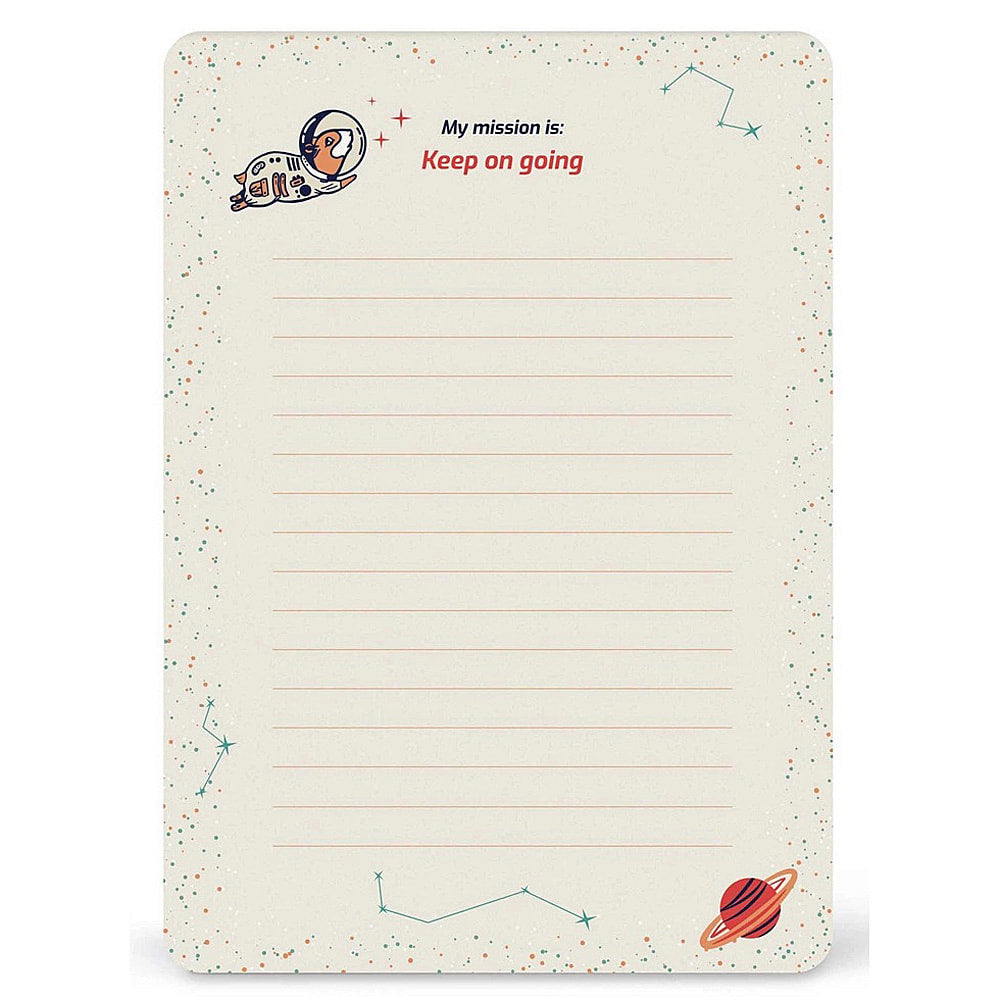 Mission Space Animals Notepad 6 designs on One Pad- 5 3/4" X 8 1/4" - EE