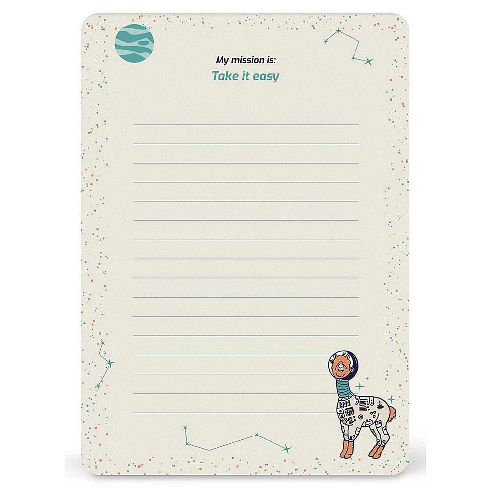 Mission Space Animals Notepad 6 designs on One Pad- 5 3/4" X 8 1/4" - EE