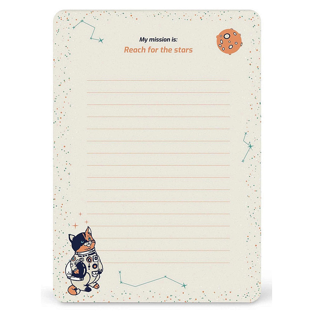 Mission Space Animals Notepad 6 designs on One Pad- 5 3/4" X 8 1/4" - EE