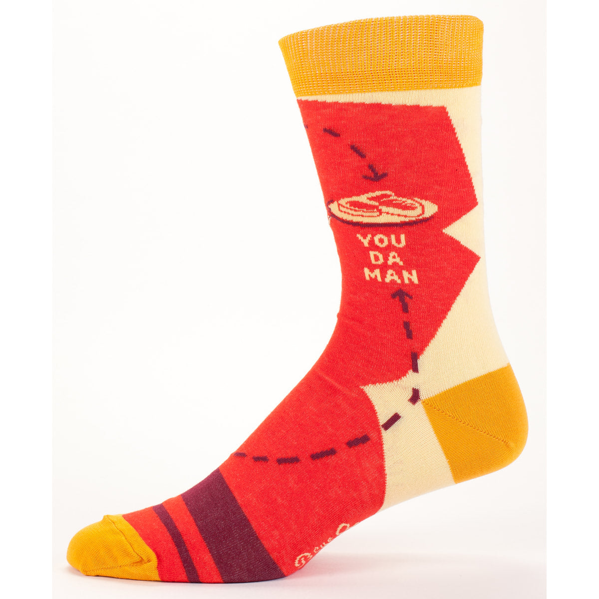 Blue Q MEN's Crew Socks " BBQ socks - fire it up meat head - you da man"
