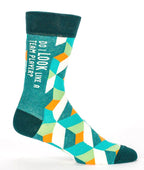 MEN's Crew Sock  -  Do I LOOK like a team player - Blue Q