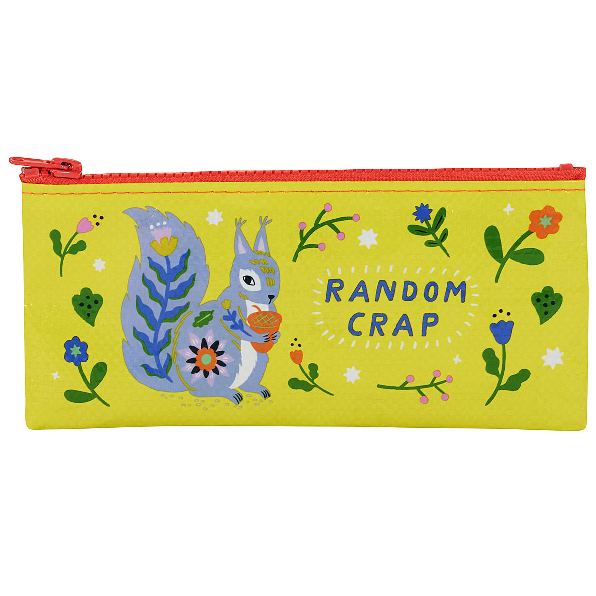 Random Crap Recycled Pencil Case - Blue Q