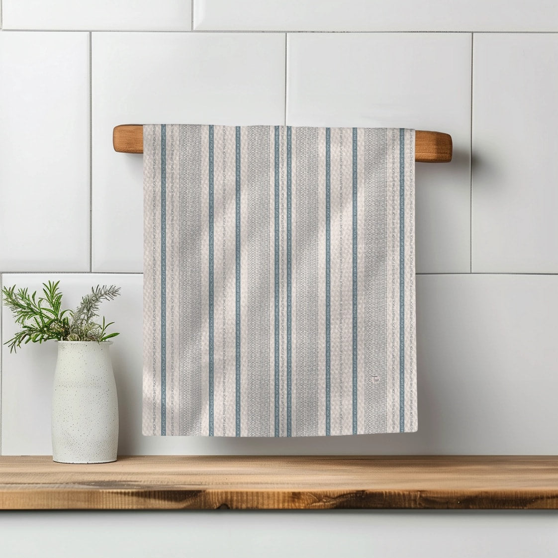 Fuck This Shit Illusion Kitchen Tea Towel by Twisted Wares