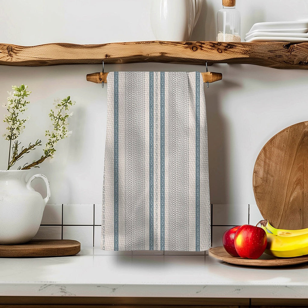 Fuck This Shit Illusion Kitchen Tea Towel by Twisted Wares