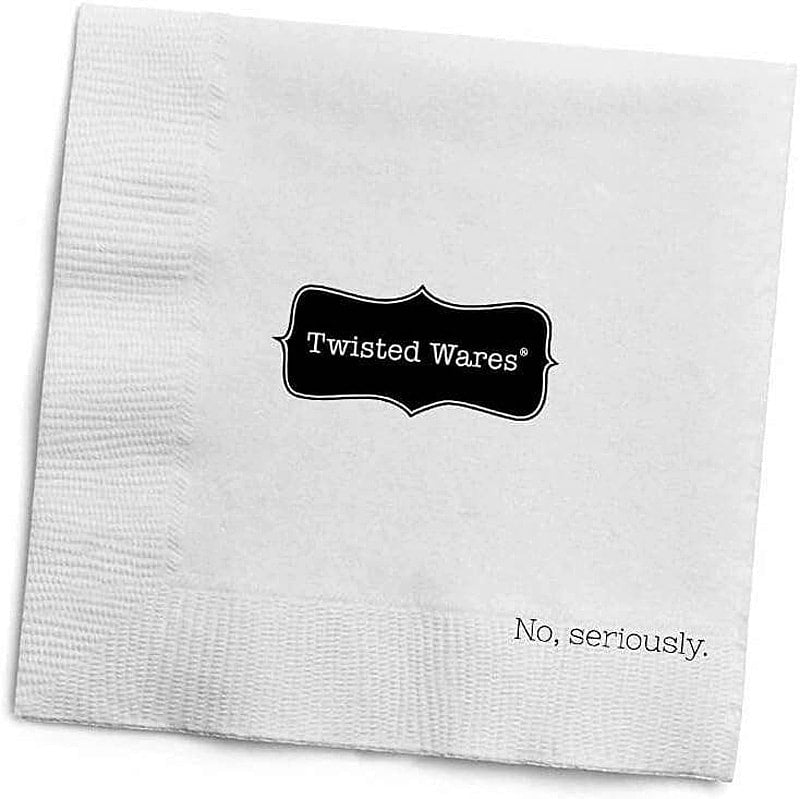 Please Leave By 9:00 Cocktail Napkins by Twisted Wares