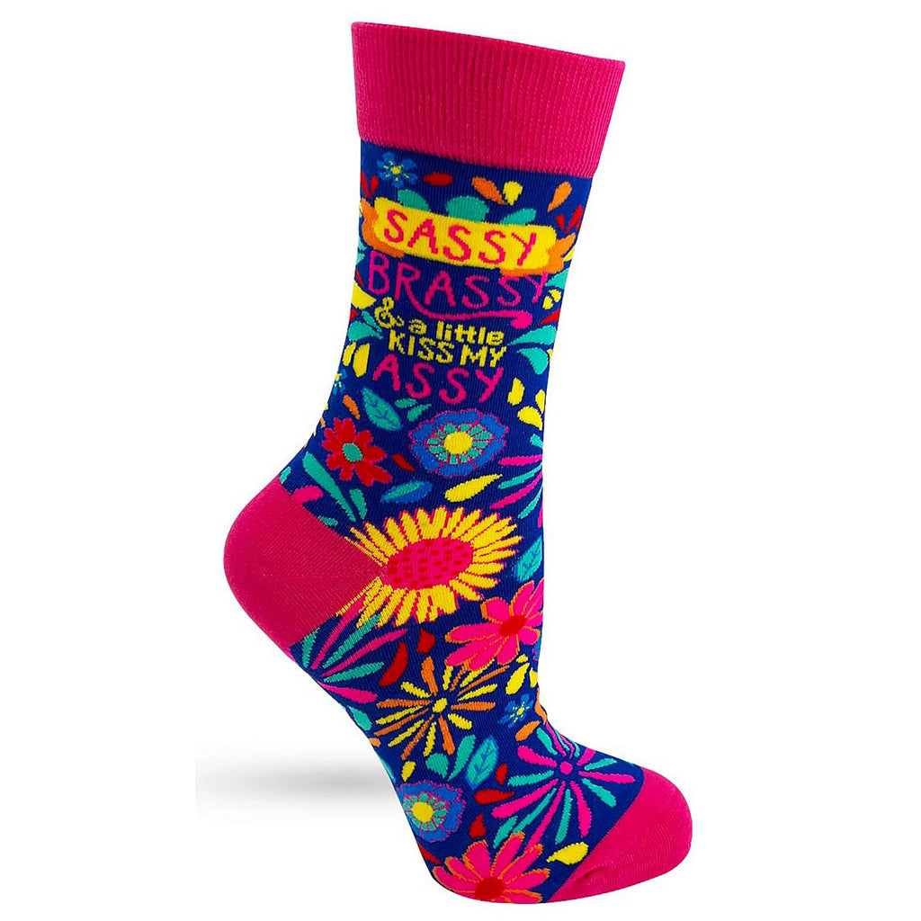 Sassy Brassy - Women's Combed Cotton Crew Sock