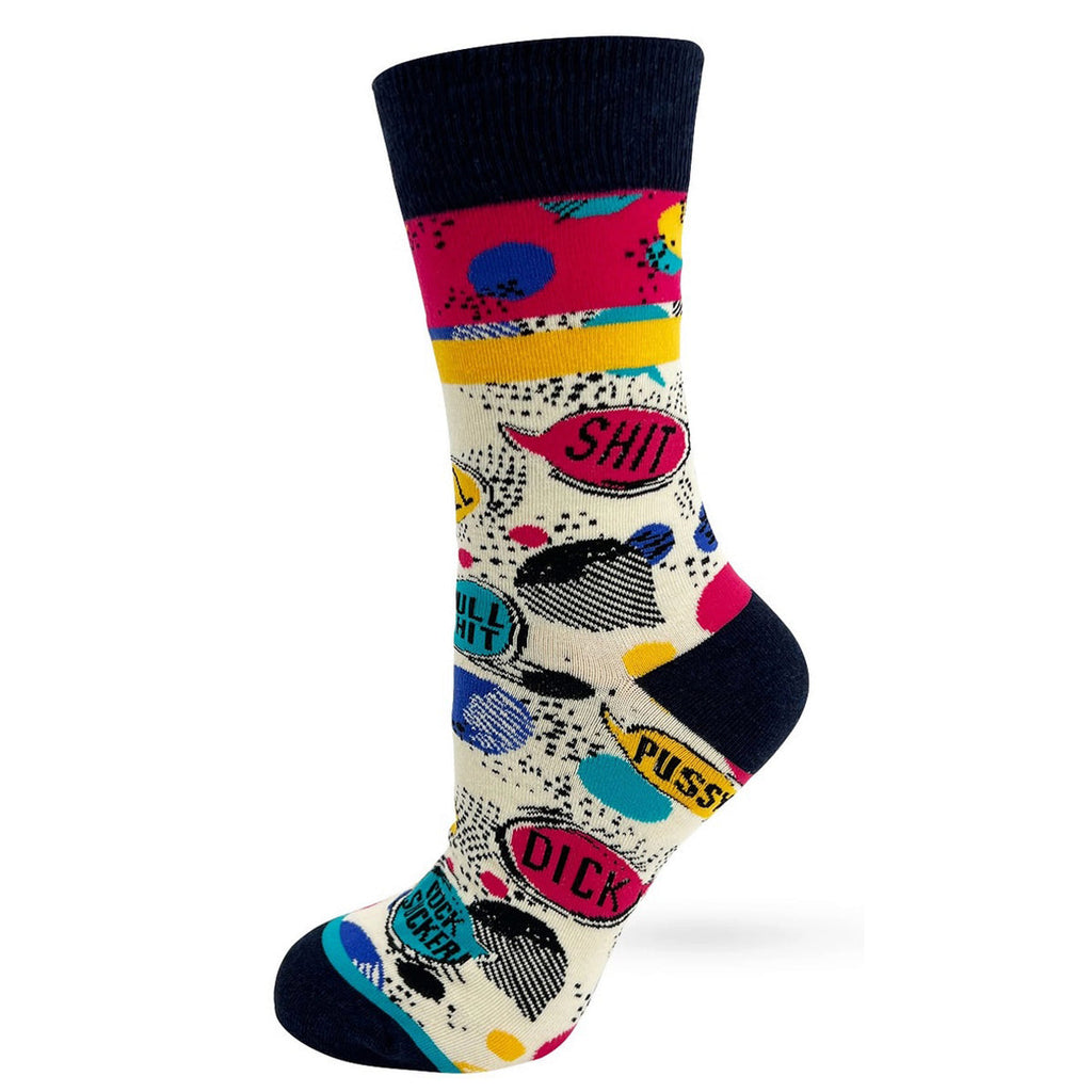 Swearing Always Helps - Women's Combed Cotton Crew Sock