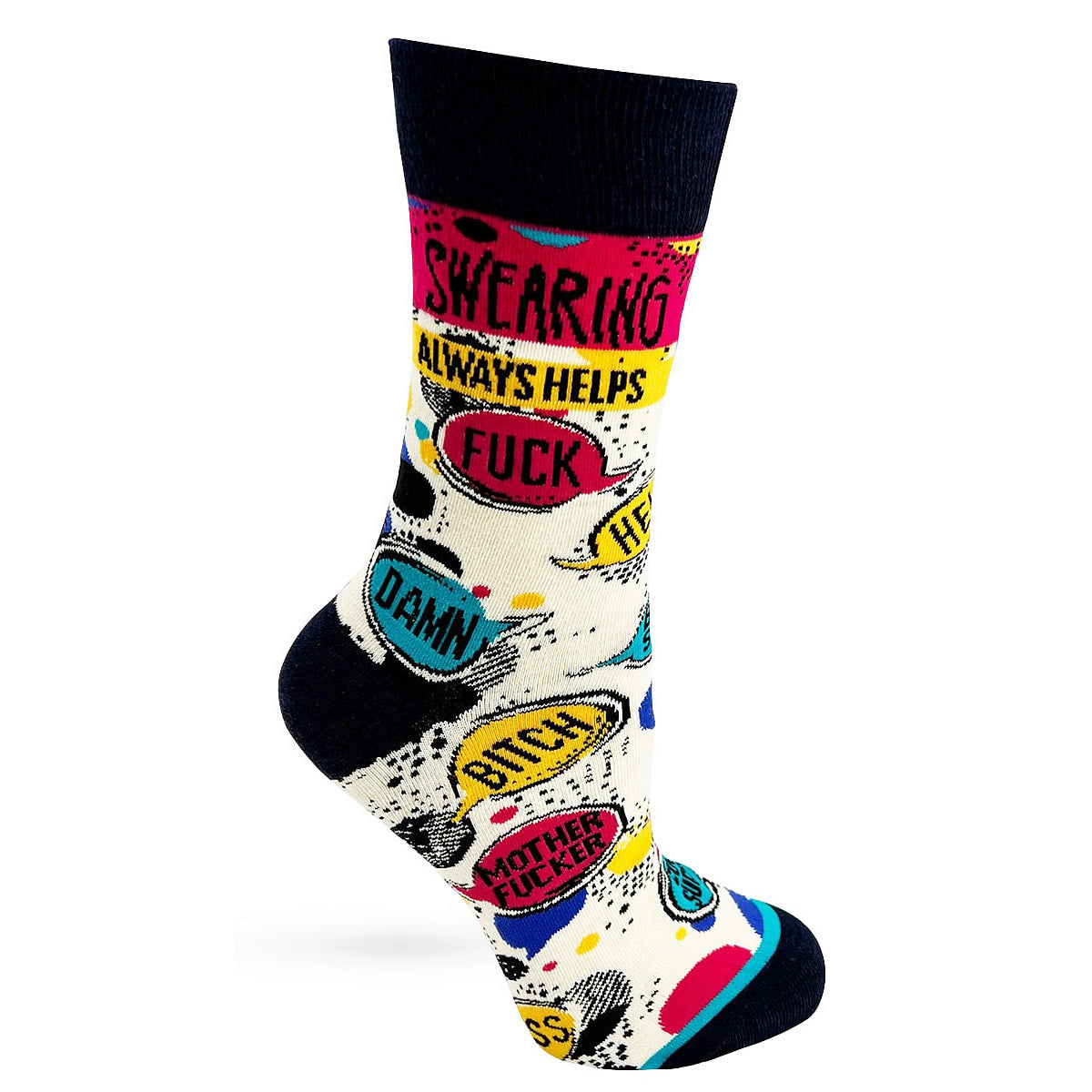 Swearing Always Helps - Women's Combed Cotton Crew Sock