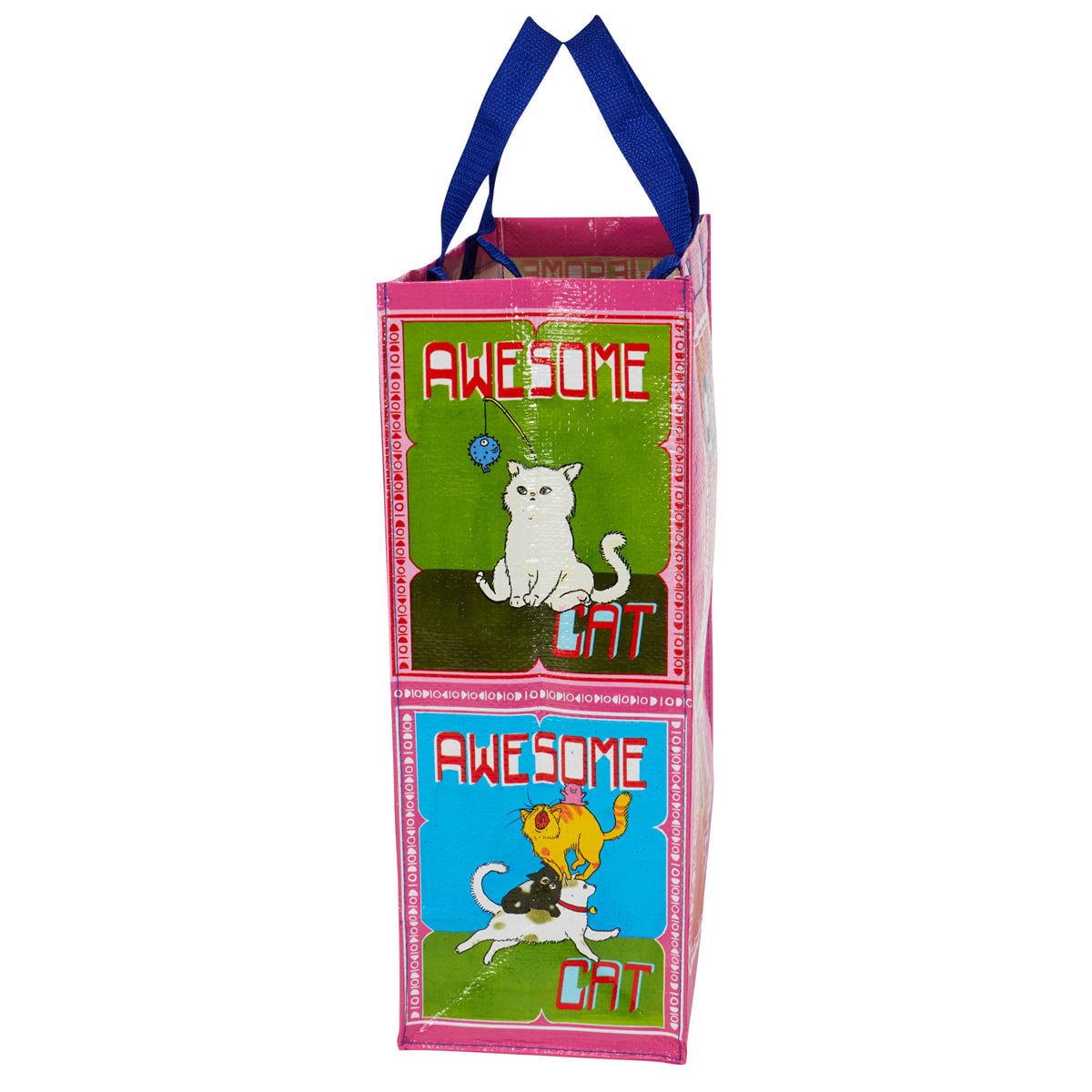 Awesome Cat Blue Q Shopper- Reusable Shopping Bags