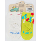 Shapes/ThrowUp - Organic Baby Socks - set of 2 - Blue Q