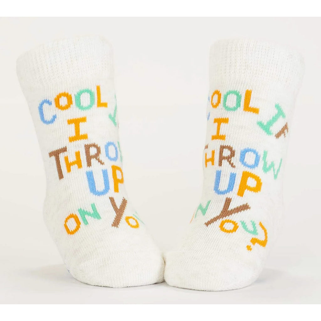 Shapes/ThrowUp - Organic Baby Socks - set of 2 - Blue Q