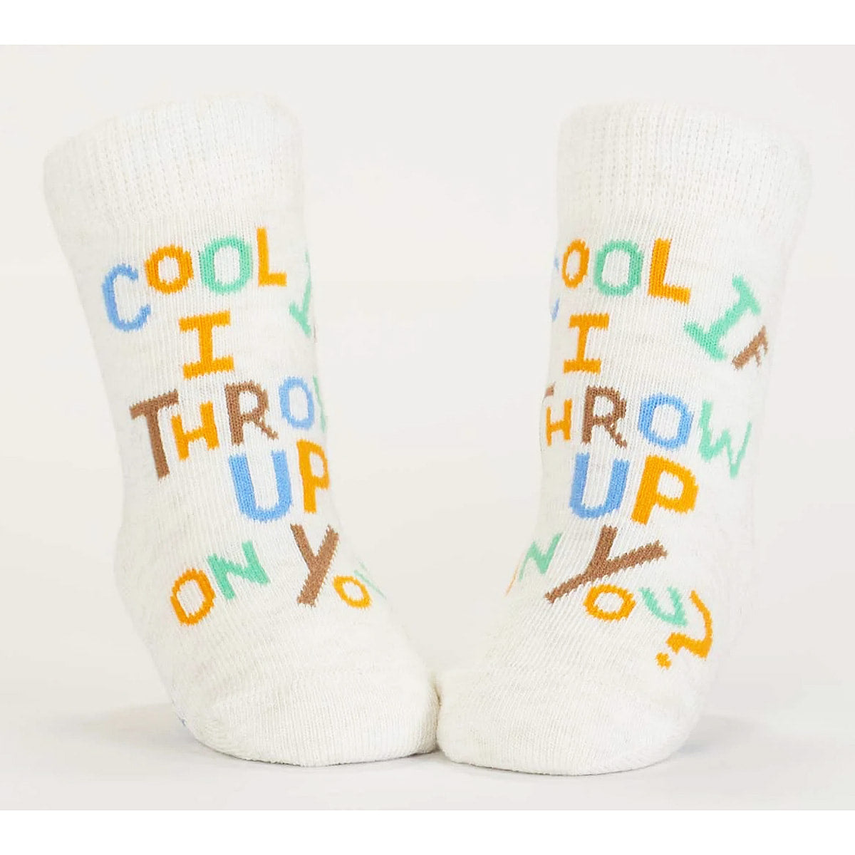 Shapes/ThrowUp - Organic Baby Socks - set of 2 - Blue Q