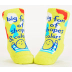 Shapes/ThrowUp - Organic Baby Socks - set of 2 - Blue Q
