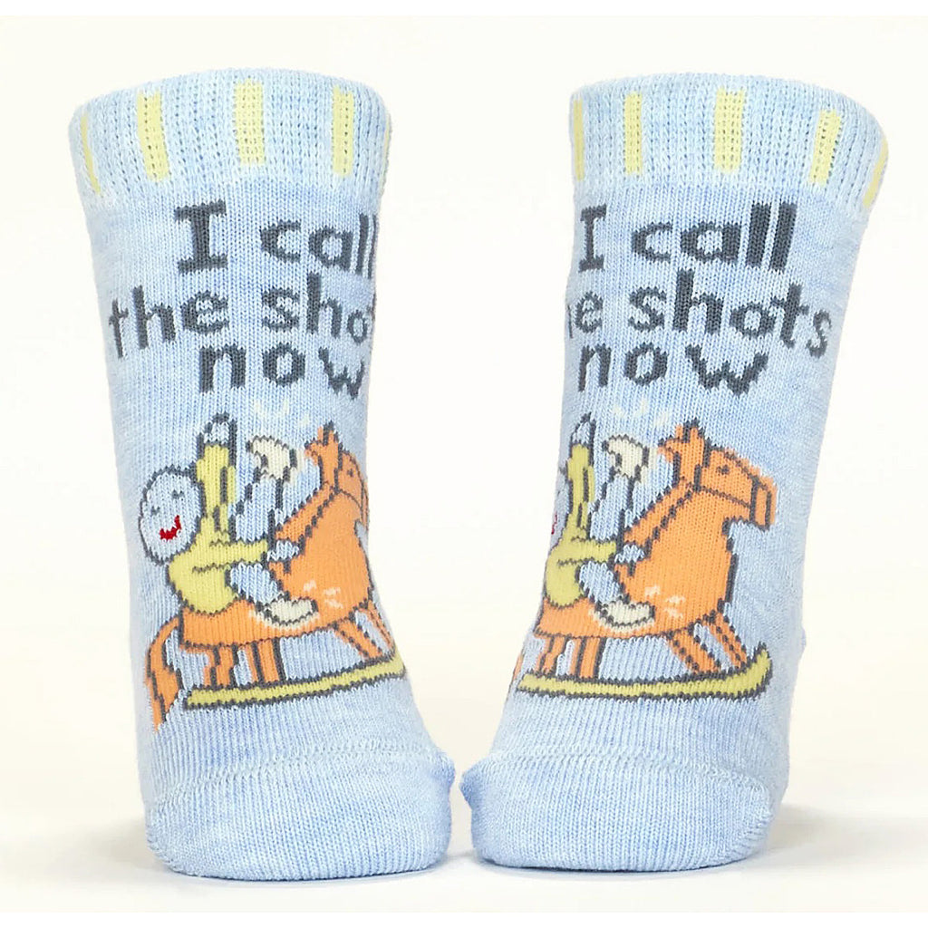 Call the Shots/It's Baby Time- Organic Baby Socks - set of 2 - Blue Q