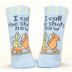 Call the Shots/It's Baby Time- Organic Baby Socks - set of 2 - Blue Q
