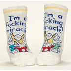 Miracle/Binge Watch - Organic Baby Socks - set of 2 - Blue Q