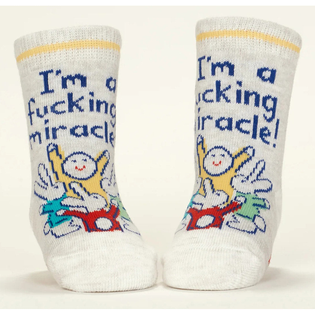 Miracle/Binge Watch - Organic Baby Socks - set of 2 - Blue Q