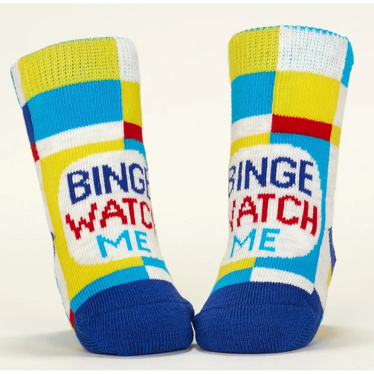Miracle/Binge Watch - Organic Baby Socks - set of 2 - Blue Q