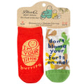 Little Burrito/Farts - Organic Baby Socks - set of 2 - Blue Q