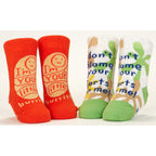 Little Burrito/Farts - Organic Baby Socks - set of 2 - Blue Q