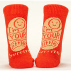 Little Burrito/Farts - Organic Baby Socks - set of 2 - Blue Q