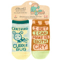 Cuddle Bug/Cry - Organic Baby Socks - set of 2 - Blue Q