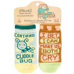 Cuddle Bug/Cry - Organic Baby Socks - set of 2 - Blue Q