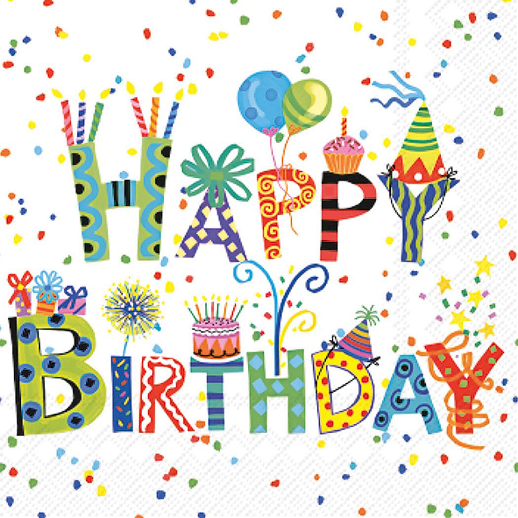 Happy Birthday - Cocktail Napkins