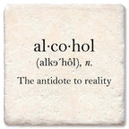 Al-co-hol - Limestone Coaster by Tipsy