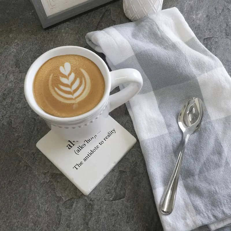 Al-co-hol - Limestone Coaster by Tipsy