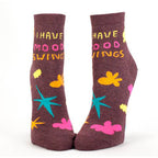Women's Ankle Socks -  I have Mood Swings - Blue Q