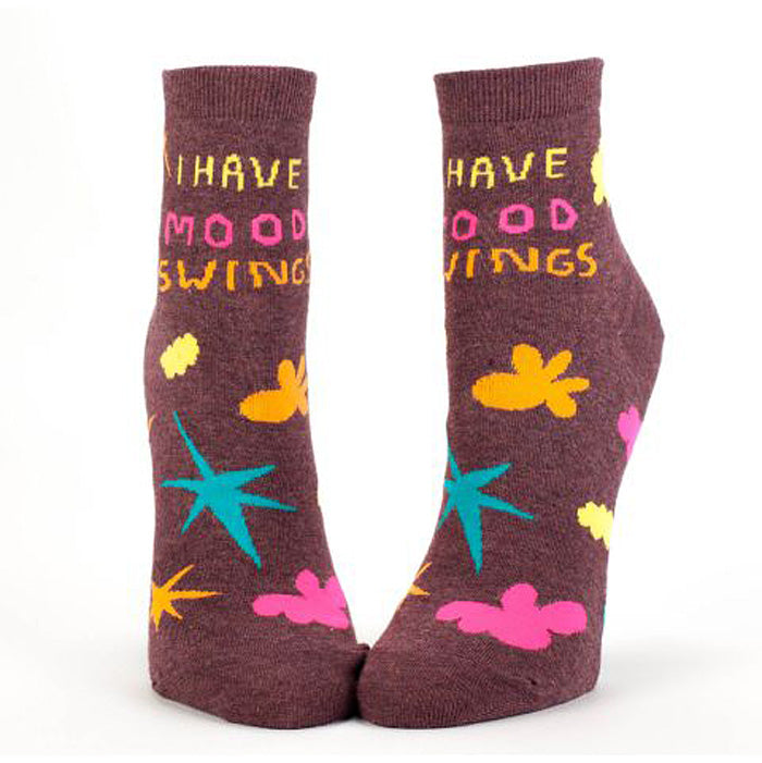 Women's Ankle Socks -  I have Mood Swings - Blue Q