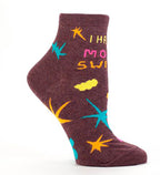 Women's Ankle Socks -  I have Mood Swings - Blue Q