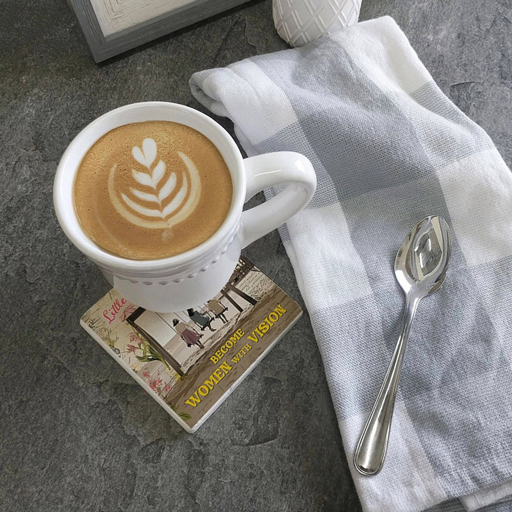 Little Girls With Dreams Limestone Coaster by Tipsy