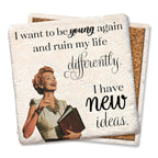 Young Again Limestone Coaster by Tipsy