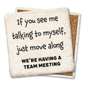 Team Meeting Limestone Coaster by Tipsy