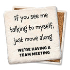 Team Meeting Limestone Coaster by Tipsy