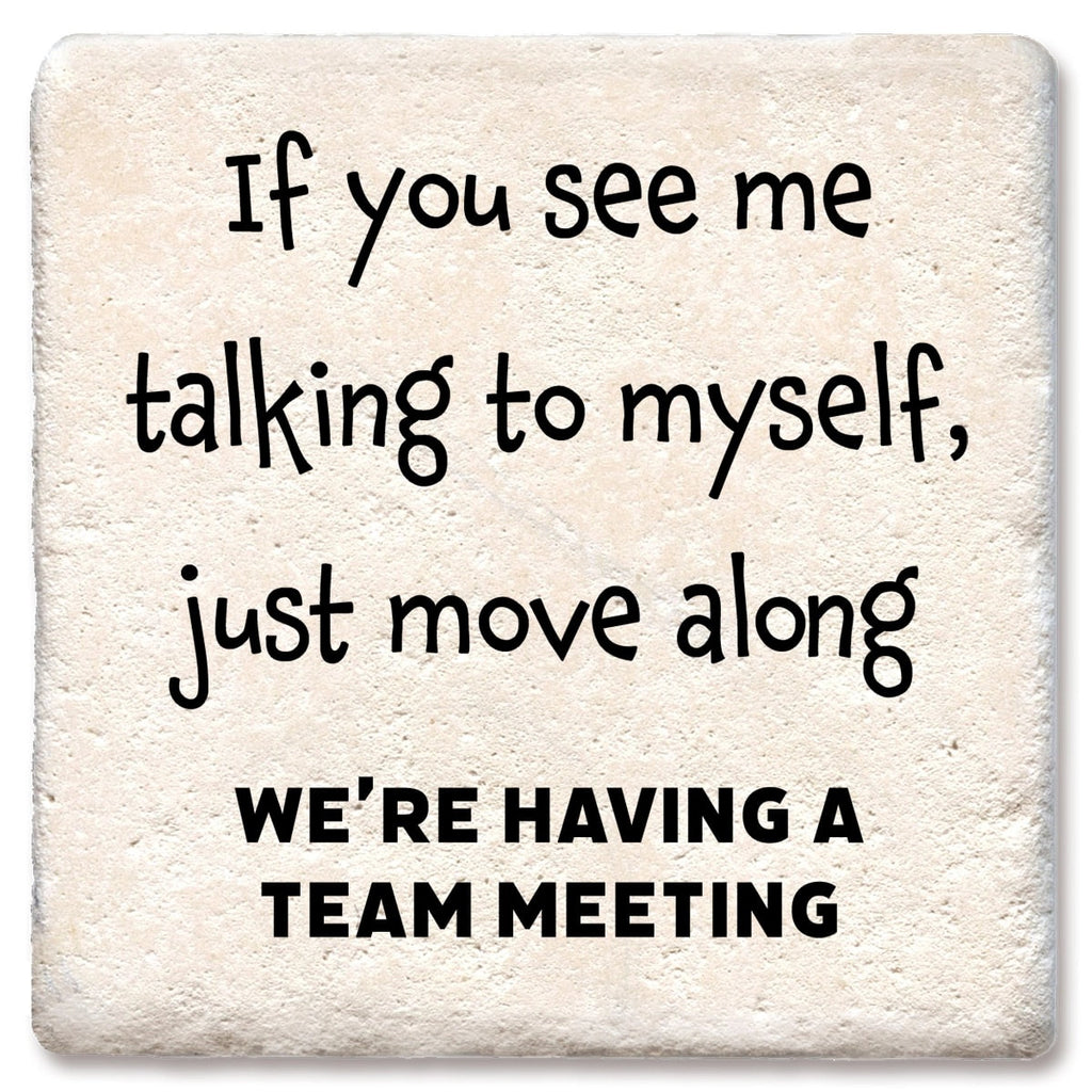 Team Meeting Limestone Coaster by Tipsy