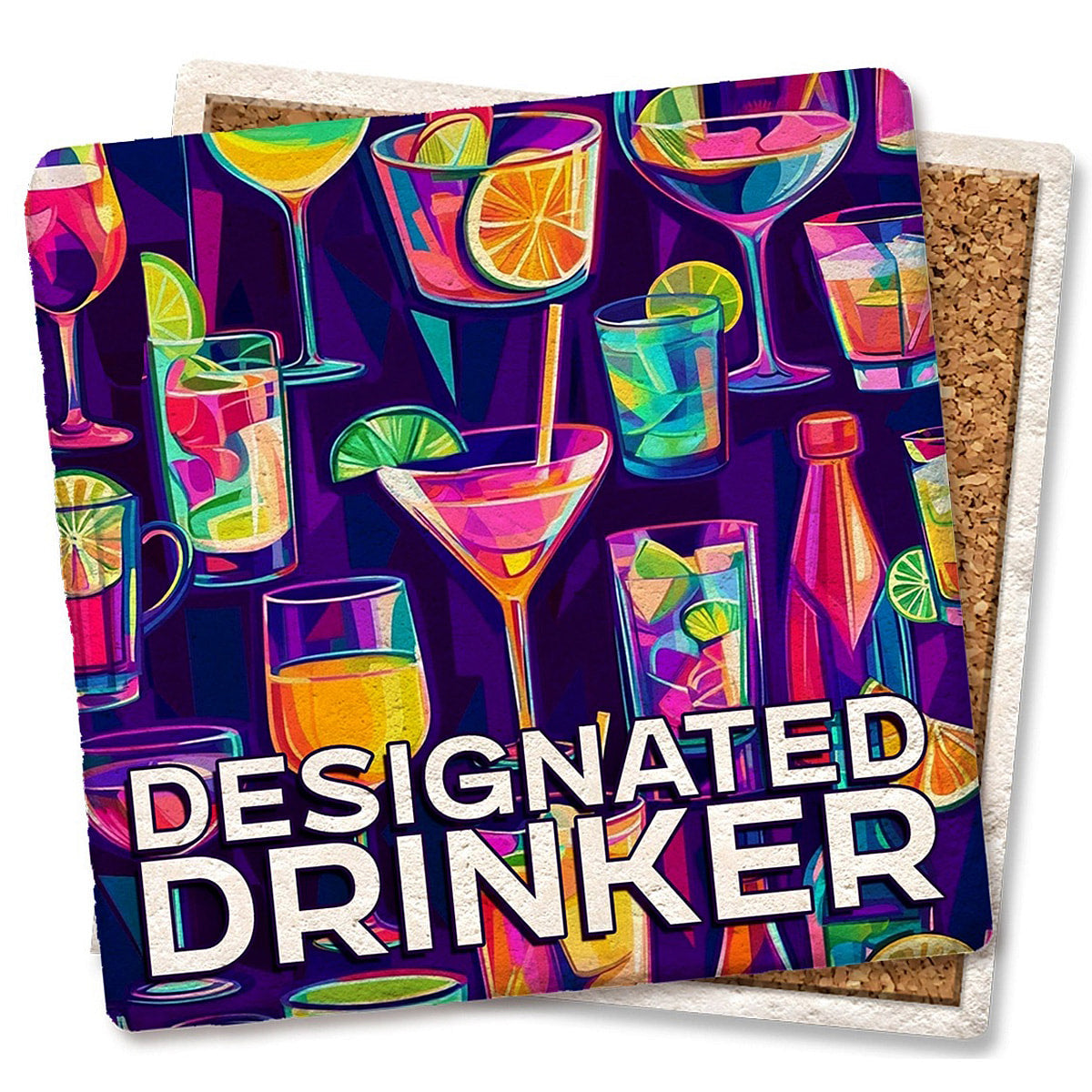 Designated Drinker Limestone Coaster by Tipsy