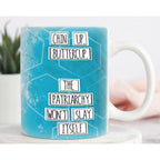 Chin Up buttercup feminist artist design ceramic 15 ounce mug