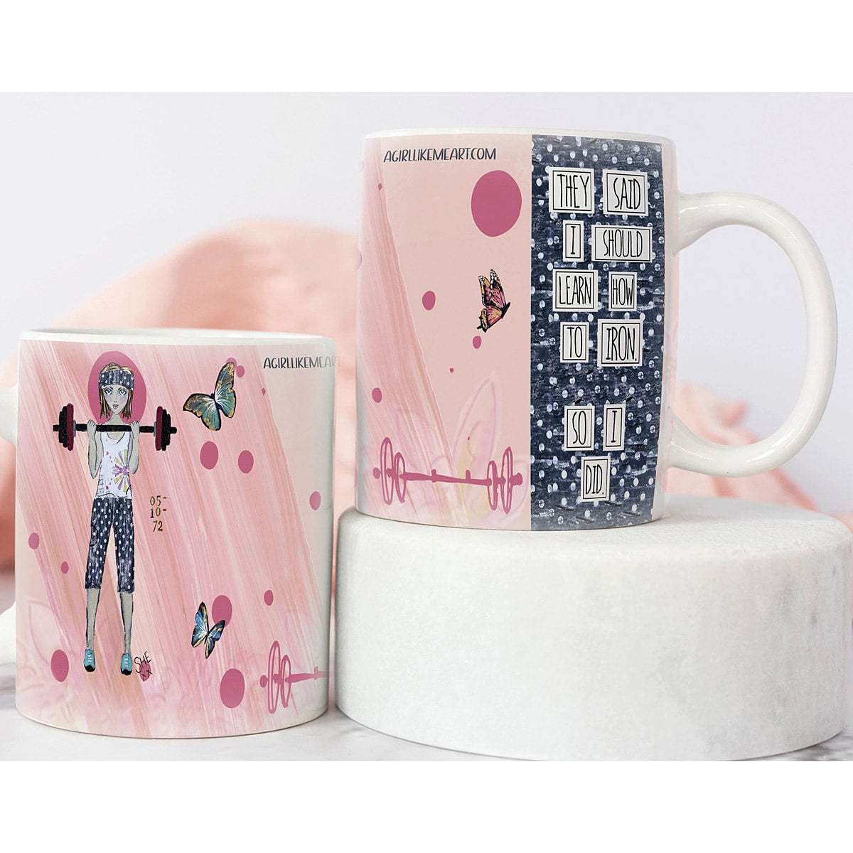 Learn How to Iron feminist artist design ceramic 15 ounce mug