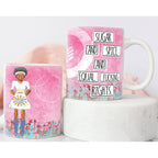 Sugar Spice feminist artist design ceramic 15 ounce mug