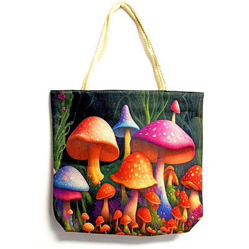 Garden of Mushrooms Fantasy Gifts Jute Bag- JJ