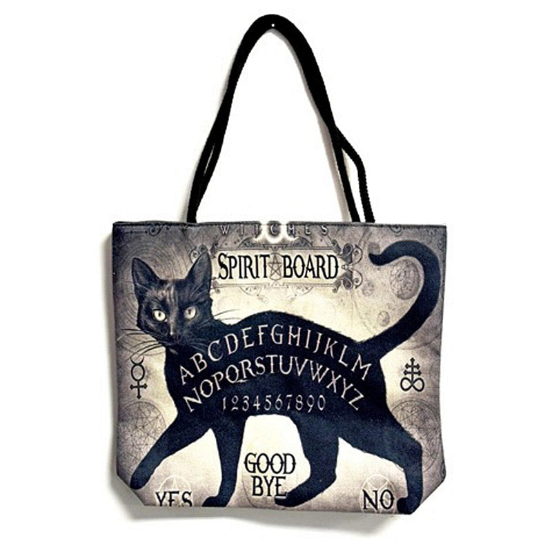 Spirit Board Black Cat Fantasy Gifts Jute Bag- JJ