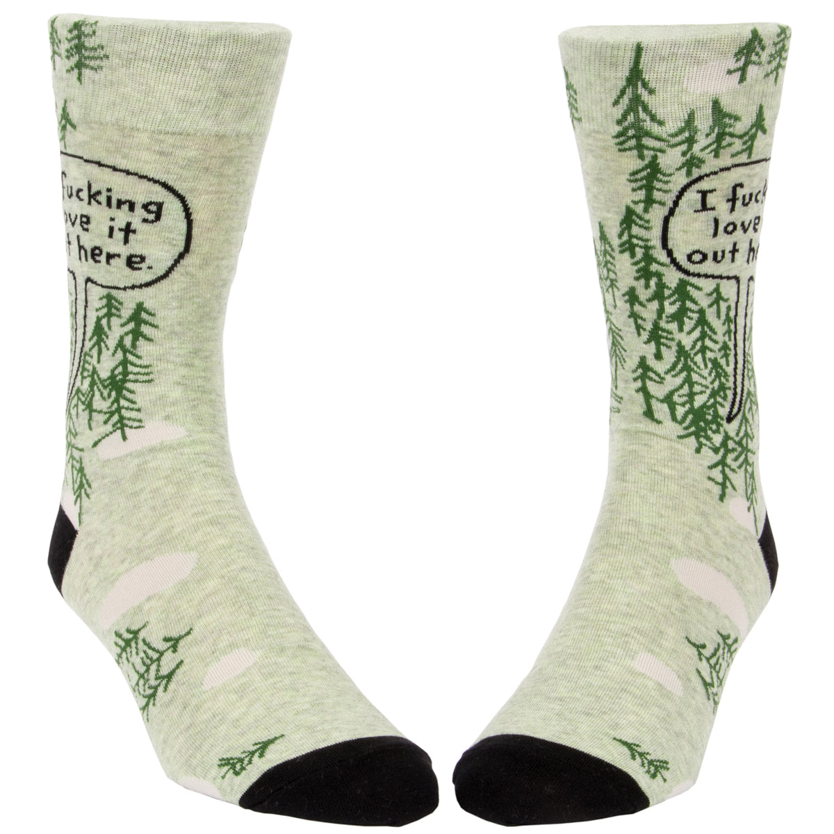 Blue Q MEN's Crew Socks - I Fucking Love It Out Here