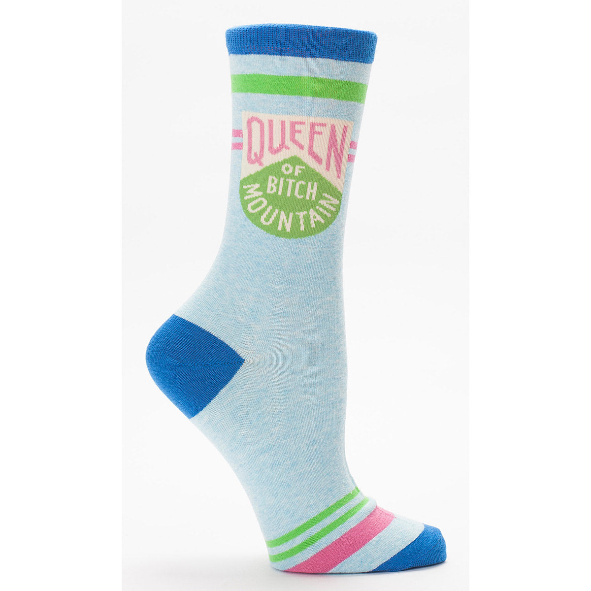 SALE:  Blue Q Women's Crew Sock Queen of Bitch Mountain