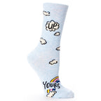 SALE: Women's Crew Socks - Up Yours  - Blue Q