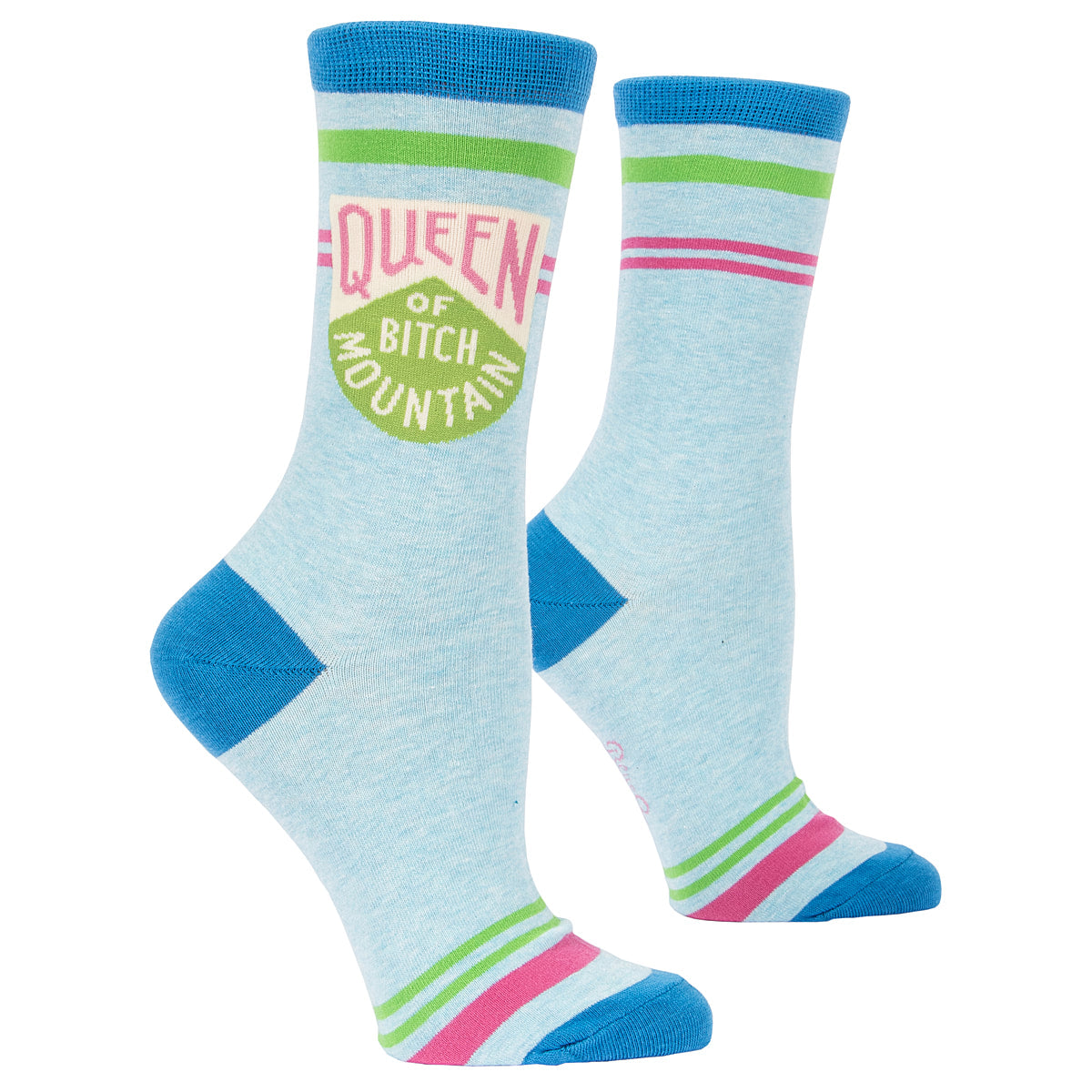 Blue Q Women's Crew Sock Queen of Bitch Mountain
