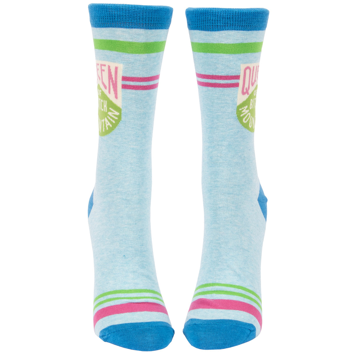 Blue Q Women's Crew Sock Queen of Bitch Mountain