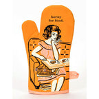 Blue Q Cotton Oven Mitts - horny for food